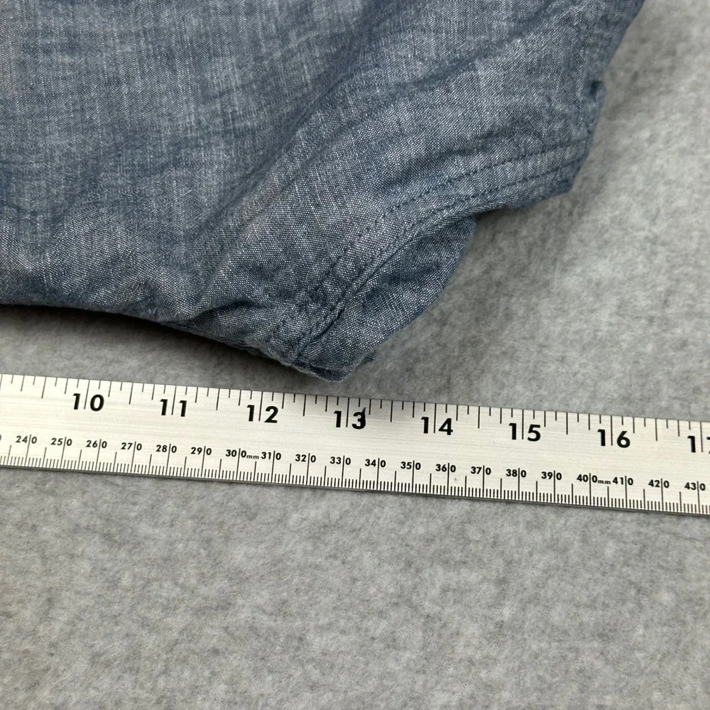 Free Assembly Mens Blue Chambray Drawstring Shorts‎ XL Elastic Waist Pocketed